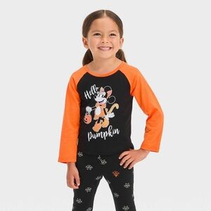Disney Orange and Black Minnie Mouse Tee & leggings
